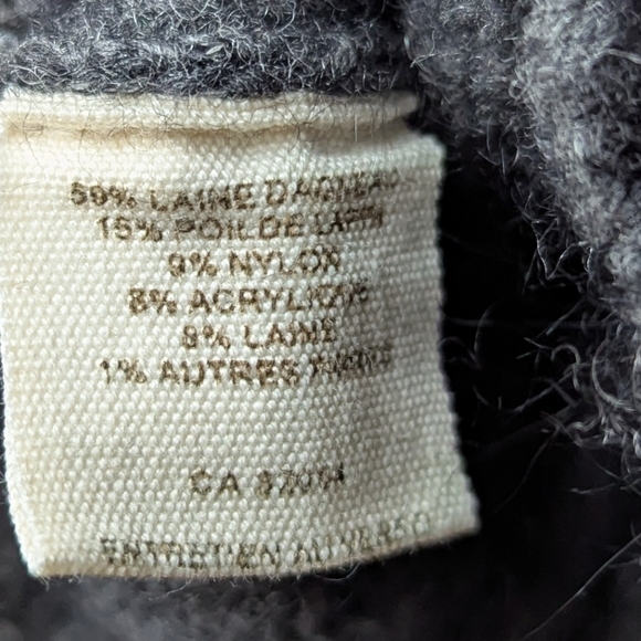 Free People Y2K Lambswool Angora Knit Scoop Neck Vest Size Small Gray Black - Picture 6 of 8